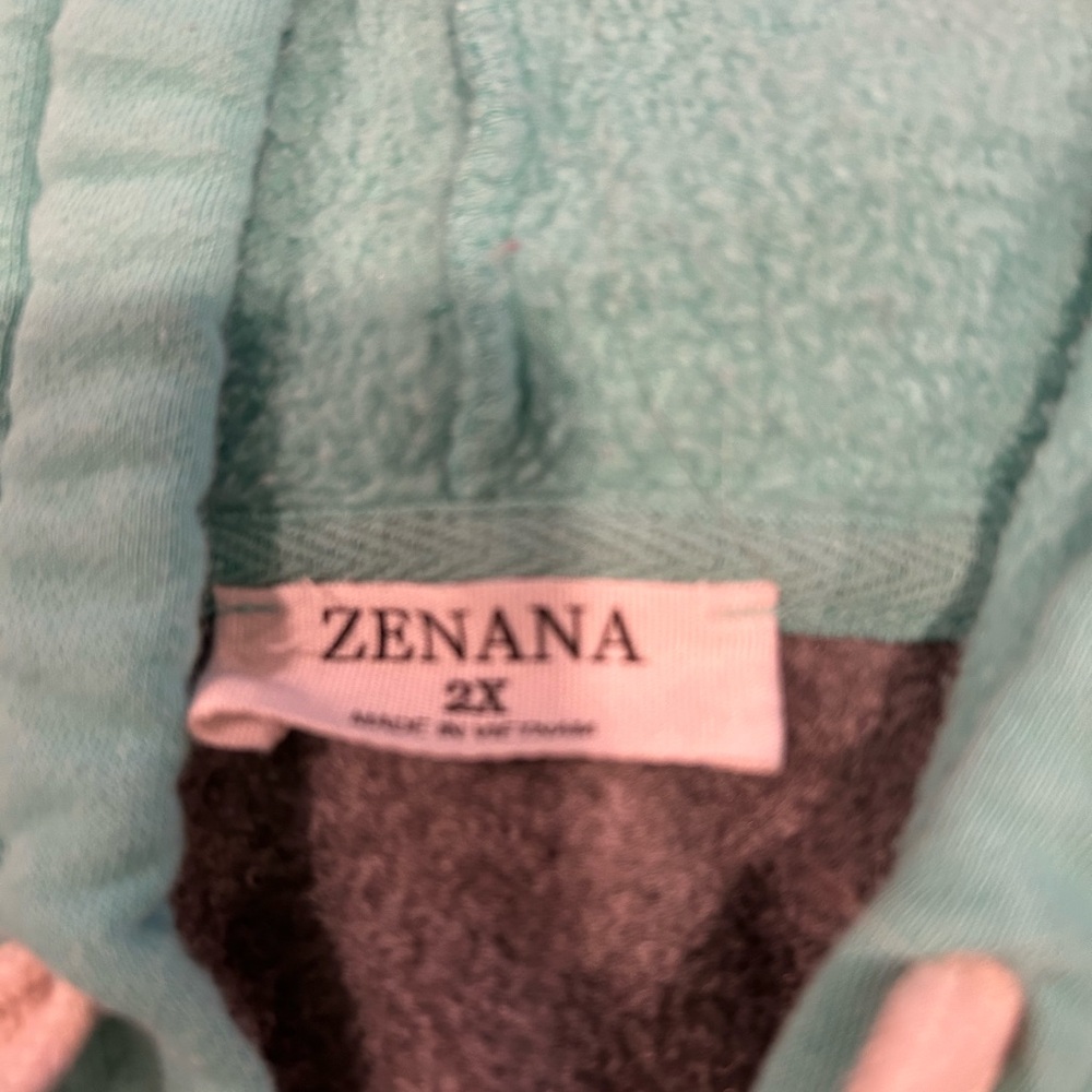 Zenana Aqua and Gray Top